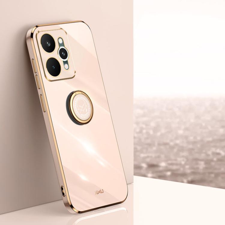 XINLI custodia per telefono in TPU elettrolitico con bordo dritto 6D con supporto per anello, For Realme 15 5G Global, For Realme 14 5G Global, For Realme Neo7X