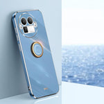 XINLI custodia per telefono in TPU elettrolitico con bordo dritto 6D con supporto per anello, For Realme Note 80 4G, For Realme 16 Pro 5G, For Realme GT 8 Pro 5G