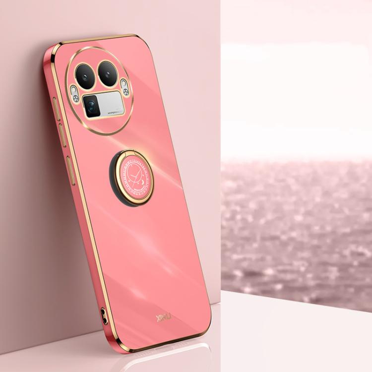 XINLI custodia per telefono in TPU elettrolitico con bordo dritto 6D con supporto per anello, For Realme Note 80 4G, For Realme 16 Pro 5G, For Realme GT 8 Pro 5G