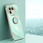 XINLI custodia per telefono in TPU elettrolitico con bordo dritto 6D con supporto per anello, For Realme Note 80 4G, For Realme 16 Pro 5G, For Realme GT 8 Pro 5G