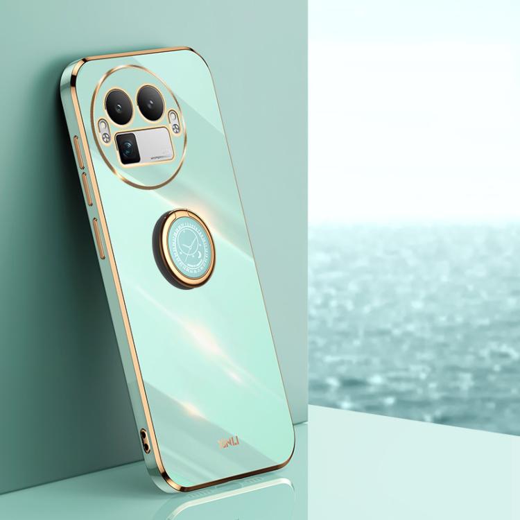 XINLI custodia per telefono in TPU elettrolitico con bordo dritto 6D con supporto per anello, For Realme Note 80 4G, For Realme 16 Pro 5G, For Realme GT 8 Pro 5G