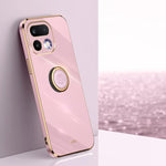XINLI custodia per telefono in TPU elettrolitico con bordo dritto 6D con supporto per anello, For Realme Note 80 4G, For Realme 16 Pro 5G, For Realme GT 8 Pro 5G