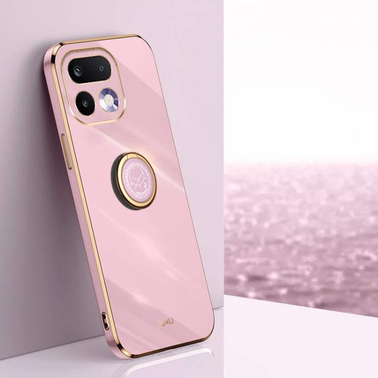XINLI custodia per telefono in TPU elettrolitico con bordo dritto 6D con supporto per anello, For Realme Note 80 4G, For Realme 16 Pro 5G, For Realme GT 8 Pro 5G