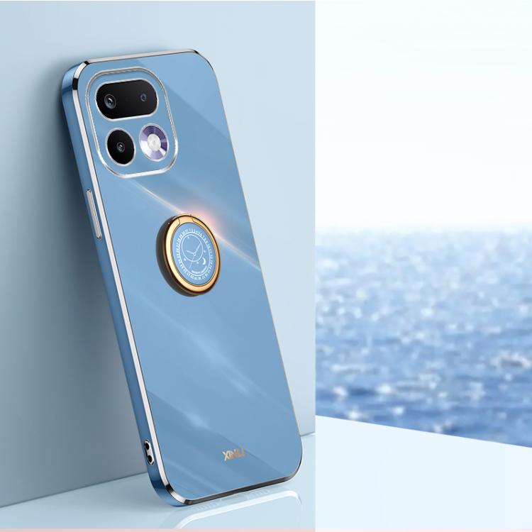 XINLI custodia per telefono in TPU elettrolitico con bordo dritto 6D con supporto per anello, For Realme Note 80 4G, For Realme 16 Pro 5G, For Realme GT 8 Pro 5G
