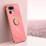 XINLI custodia per telefono in TPU elettrolitico con bordo dritto 6D con supporto per anello, For Realme Note 80 4G, For Realme 16 Pro 5G, For Realme GT 8 Pro 5G