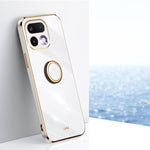 XINLI custodia per telefono in TPU elettrolitico con bordo dritto 6D con supporto per anello, For Realme Note 80 4G, For Realme 16 Pro 5G, For Realme GT 8 Pro 5G