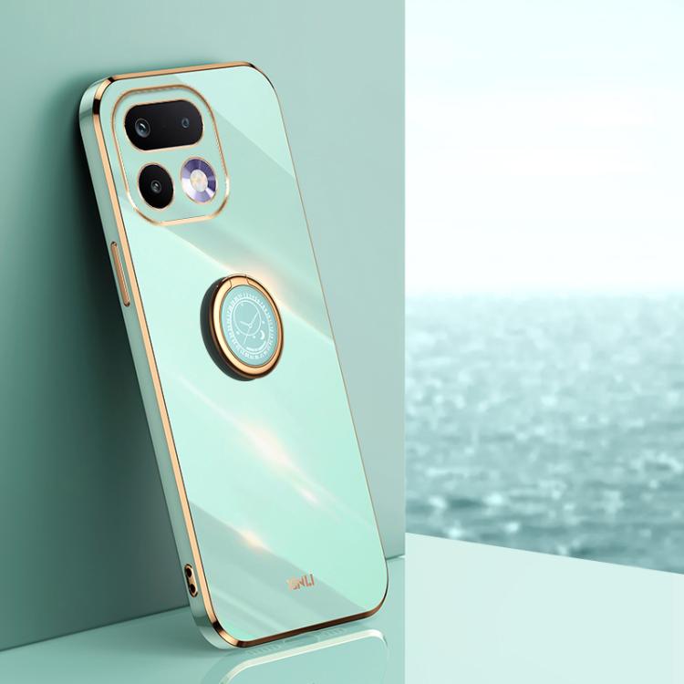 XINLI custodia per telefono in TPU elettrolitico con bordo dritto 6D con supporto per anello, For Realme Note 80 4G, For Realme 16 Pro 5G, For Realme GT 8 Pro 5G