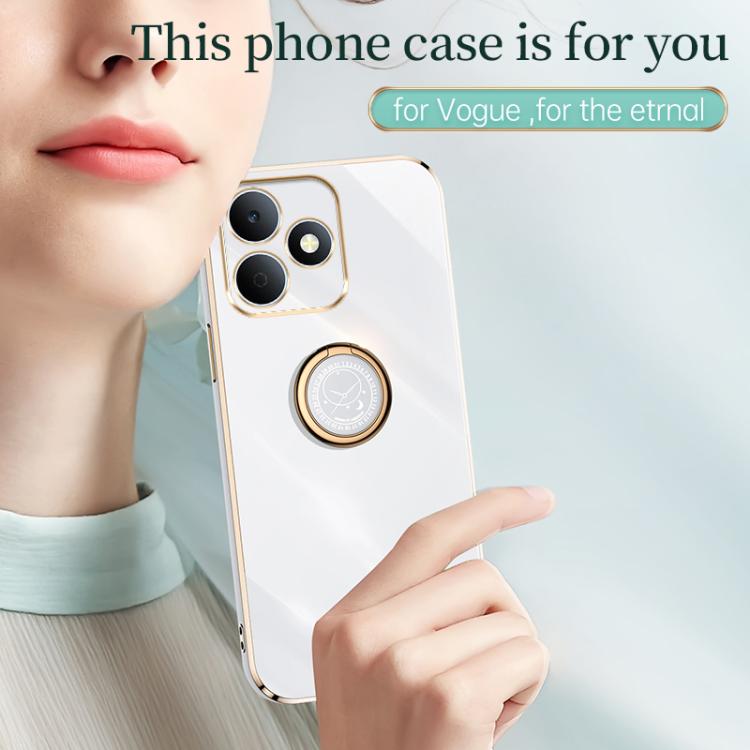 XINLI custodia per telefono in TPU elettrolitico con bordo dritto 6D con supporto per anello, For Realme Note 80 4G, For Realme 16 Pro 5G, For Realme GT 8 Pro 5G
