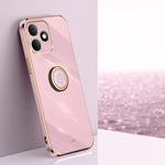 XINLI custodia per telefono in TPU elettrolitico con bordo dritto 6D con supporto per anello, For Realme Note 80 4G, For Realme 16 Pro 5G, For Realme GT 8 Pro 5G