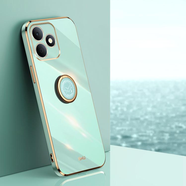 XINLI custodia per telefono in TPU elettrolitico con bordo dritto 6D con supporto per anello, For Realme Note 80 4G, For Realme 16 Pro 5G, For Realme GT 8 Pro 5G