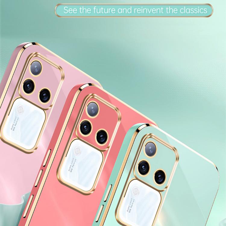 Custodia per telefono in TPU elettrolitico 6D con bordo dritto XINLI, For vivo S18 Pro, For vivo S18e, For vivo X100 Pro 5G