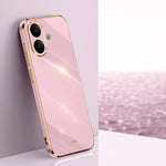 Custodia per telefono in TPU elettrolitico 6D con bordo dritto XINLI, For vivo X300 Pro, For vivo X300 5G, For vivo V60 Lite 5G
