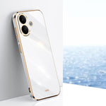 Custodia per telefono in TPU elettrolitico 6D con bordo dritto XINLI, For vivo X300 Pro, For vivo X300 5G, For vivo V60 Lite 5G