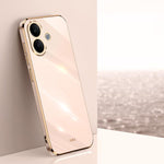 Custodia per telefono in TPU elettrolitico 6D con bordo dritto XINLI, For vivo X300 Pro, For vivo X300 5G, For vivo V60 Lite 5G