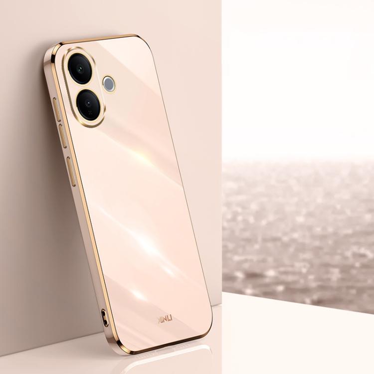 Custodia per telefono in TPU elettrolitico 6D con bordo dritto XINLI, For vivo X300 Pro, For vivo X300 5G, For vivo V60 Lite 5G