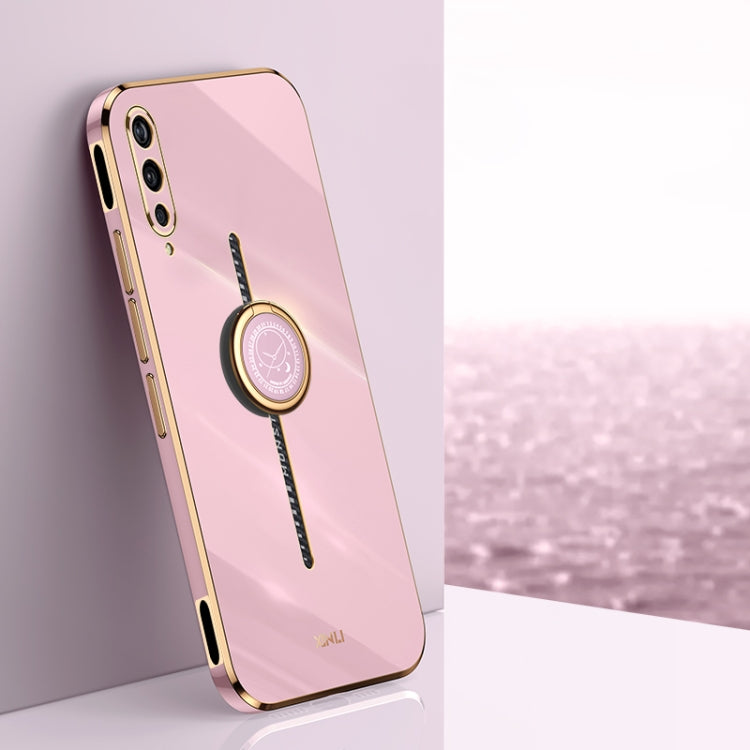 XINLI custodia per telefono in TPU elettrolitico con bordo dritto 6D con supporto per anello, For vivo S17e, For vivo Y78+, For vivo iQOO Pro