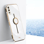 XINLI custodia per telefono in TPU elettrolitico con bordo dritto 6D con supporto per anello, For vivo S17e, For vivo Y78+, For vivo iQOO Pro