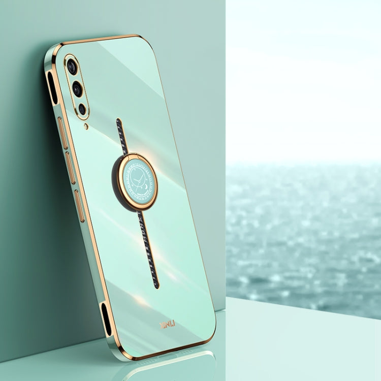 XINLI custodia per telefono in TPU elettrolitico con bordo dritto 6D con supporto per anello, For vivo S17e, For vivo Y78+, For vivo iQOO Pro