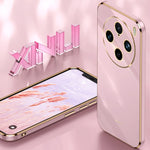 XINLI custodia per telefono in TPU elettrolitico con bordo dritto 6D con supporto per anello, For vivo X100 Pro 5G, For vivo iQOO 12 Pro 5G, For vivo iQOO 12 5G