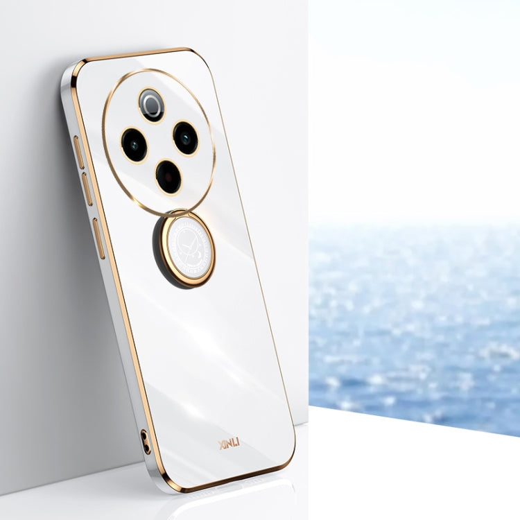 XINLI custodia per telefono in TPU elettrolitico con bordo dritto 6D con supporto per anello, For vivo S20 Pro, For vivo iQOO 13, For vivo Y300 Pro