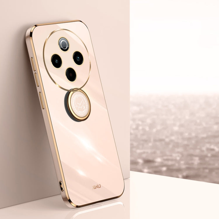 XINLI custodia per telefono in TPU elettrolitico con bordo dritto 6D con supporto per anello, For vivo S20 Pro, For vivo iQOO 13, For vivo Y300 Pro