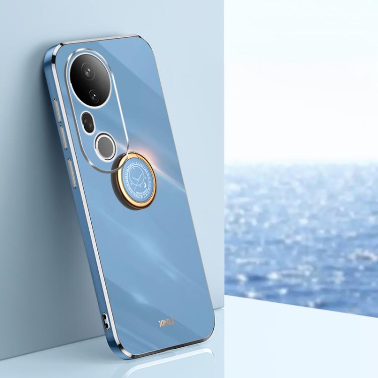 XINLI custodia per telefono in TPU elettrolitico con bordo dritto 6D con supporto per anello, For vivo S20 Pro, For vivo iQOO 13, For vivo Y300 Pro