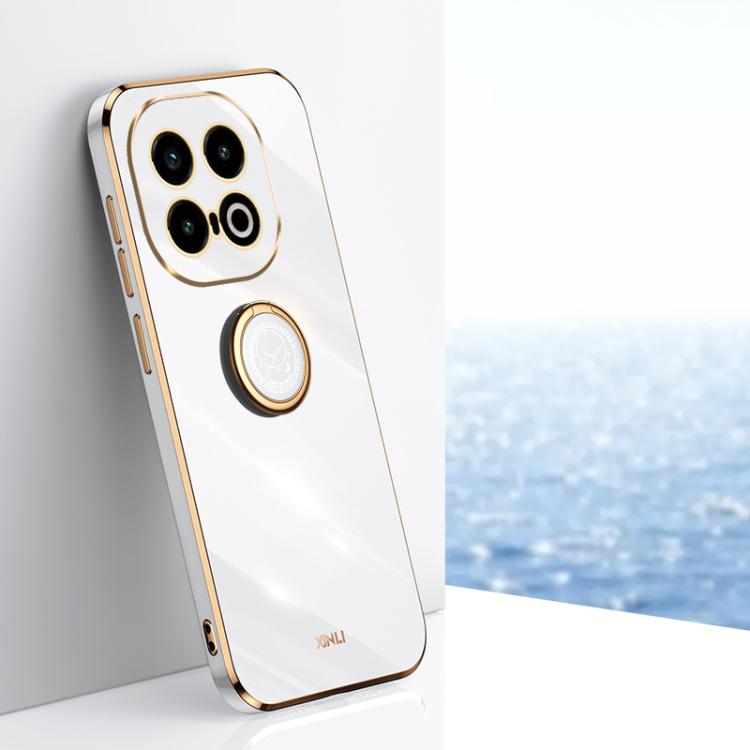 XINLI custodia per telefono in TPU elettrolitico con bordo dritto 6D con supporto per anello, For vivo S20 Pro, For vivo iQOO 13, For vivo Y300 Pro