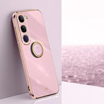 XINLI custodia per telefono in TPU elettrolitico con bordo dritto 6D con supporto per anello, For vivo V40 Lite 5G, For vivo S18 Pro, For vivo S18e