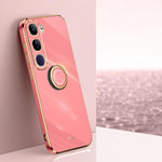 XINLI custodia per telefono in TPU elettrolitico con bordo dritto 6D con supporto per anello, For vivo V40 Lite 5G, For vivo S18 Pro, For vivo S18e