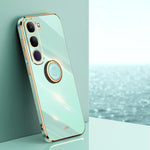 XINLI custodia per telefono in TPU elettrolitico con bordo dritto 6D con supporto per anello, For vivo V40 Lite 5G, For vivo S18 Pro, For vivo S18e
