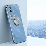 XINLI custodia per telefono in TPU elettrolitico con bordo dritto 6D con supporto per anello, For vivo V50 Lite, For vivo V50, For vivo S20