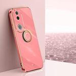 XINLI custodia per telefono in TPU elettrolitico con bordo dritto 6D con supporto per anello, For vivo V50 Lite, For vivo V50, For vivo S20