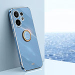 XINLI custodia per telefono in TPU elettrolitico con bordo dritto 6D con supporto per anello, For vivo S30 Pro mini 5G, For vivo S30 5G, For vivo X200 Ultra