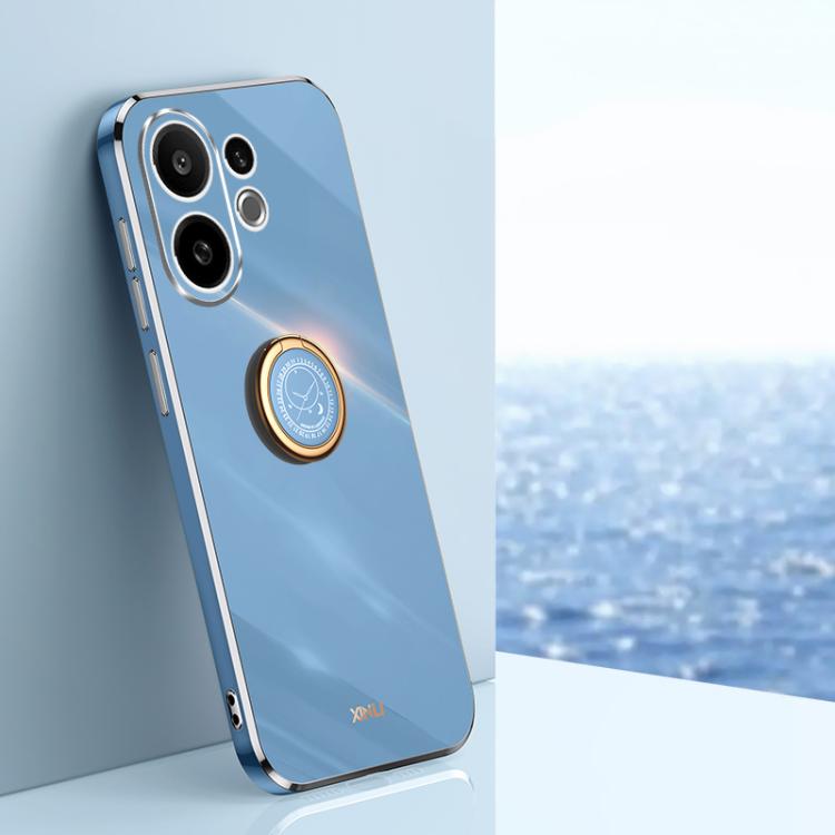 XINLI custodia per telefono in TPU elettrolitico con bordo dritto 6D con supporto per anello, For vivo S30 Pro mini 5G, For vivo S30 5G, For vivo X200 Ultra
