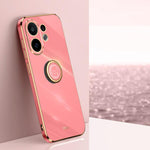 XINLI custodia per telefono in TPU elettrolitico con bordo dritto 6D con supporto per anello, For vivo S30 Pro mini 5G, For vivo S30 5G, For vivo X200 Ultra