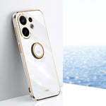 XINLI custodia per telefono in TPU elettrolitico con bordo dritto 6D con supporto per anello, For vivo S30 Pro mini 5G, For vivo S30 5G, For vivo X200 Ultra