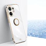 XINLI custodia per telefono in TPU elettrolitico con bordo dritto 6D con supporto per anello, For vivo Y50 5G, For vivo Y500 5G, For vivo V60 5G Global