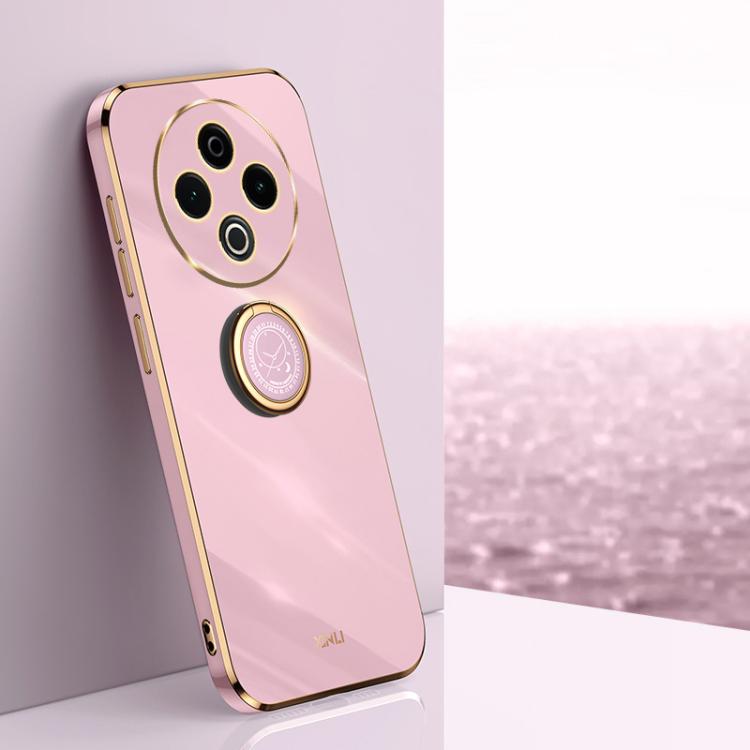 XINLI custodia per telefono in TPU elettrolitico con bordo dritto 6D con supporto per anello, For vivo Y50 5G, For vivo Y500 5G, For vivo V60 5G Global