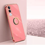 XINLI custodia per telefono in TPU elettrolitico con bordo dritto 6D con supporto per anello, For vivo Y600 Pro 5G, For vivo V70 FE 5G, For vivo X300 Ultra