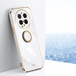 XINLI custodia per telefono in TPU elettrolitico con bordo dritto 6D con supporto per anello, For vivo Y600 Pro 5G, For vivo V70 FE 5G, For vivo X300 Ultra