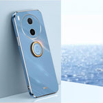 XINLI custodia per telefono in TPU elettrolitico con bordo dritto 6D con supporto per anello, For vivo Y600 Pro 5G, For vivo V70 FE 5G, For vivo X300 Ultra