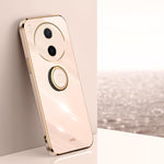 XINLI custodia per telefono in TPU elettrolitico con bordo dritto 6D con supporto per anello, For vivo Y600 Pro 5G, For vivo V70 FE 5G, For vivo X300 Ultra