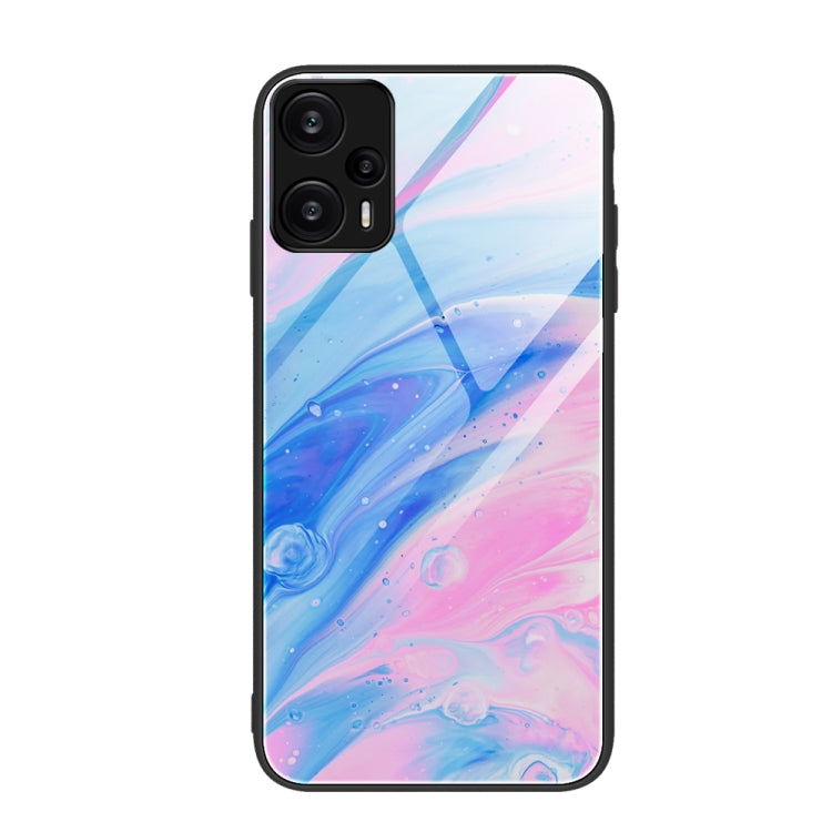 Custodia protettiva in vetro con motivo marmo per Xiaomi Redmi No