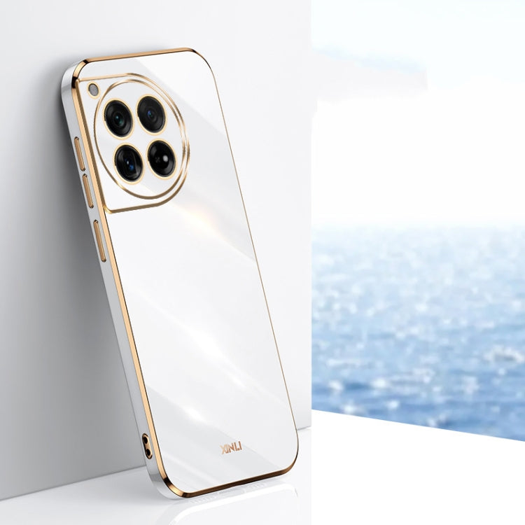 Custodia per telefono in TPU elettrolitico 6D con bordo dritto XINLI, For OnePlus 12, For OnePlus Ace 2V