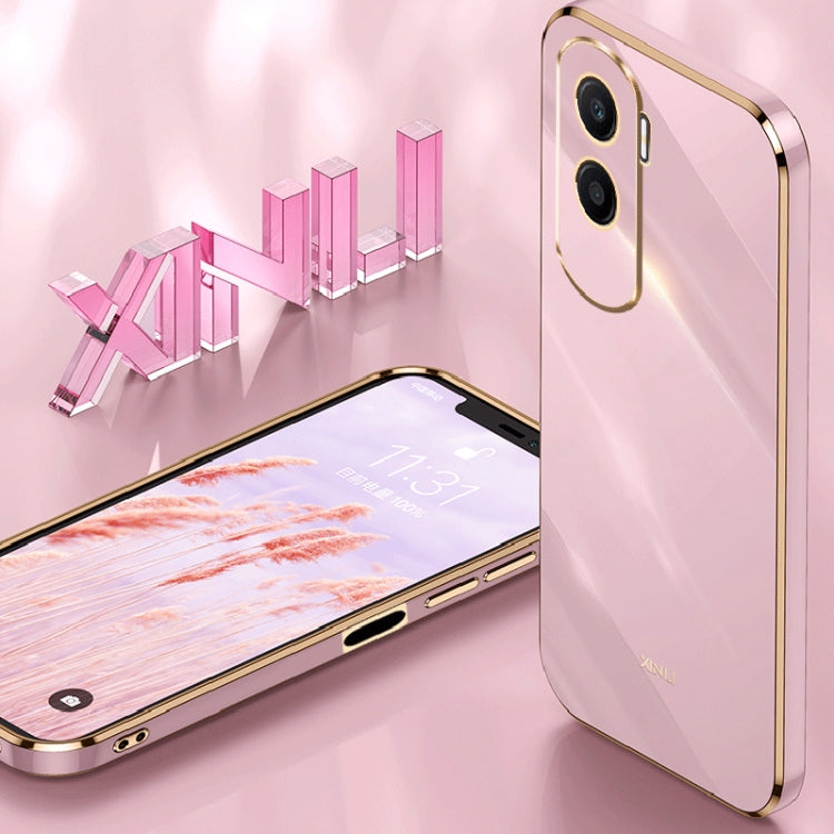 Custodia per telefono in TPU elettrolitico 6D con bordo dritto XINLI, For Honor X50i 5G