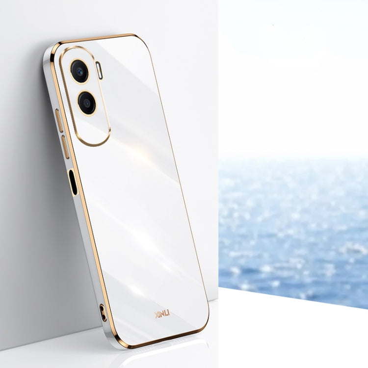 Custodia per telefono in TPU elettrolitico 6D con bordo dritto XINLI, For Honor X50i 5G