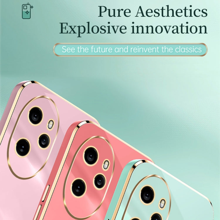Custodia per telefono in TPU elettrolitico 6D con bordo dritto XINLI, For Honor 100 Pro, For Honor 100, For Honor X50i+ 5G
