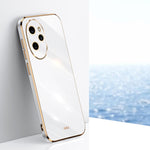 Custodia per telefono in TPU elettrolitico 6D con bordo dritto XINLI, For Honor 100 Pro, For Honor 100, For Honor X50i+ 5G