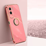 XINLI custodia per telefono in TPU elettrolitico con bordo dritto 6D con supporto per anello, For Honor 90 Pro, For Honor 90, For Honor X50i 5G