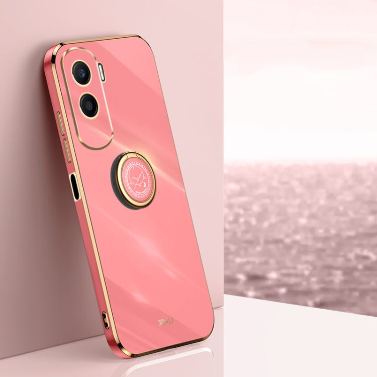 XINLI custodia per telefono in TPU elettrolitico con bordo dritto 6D con supporto per anello, For Honor 90 Pro, For Honor 90, For Honor X50i 5G